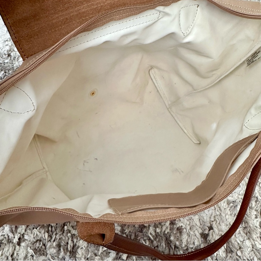 Longchamp Le Pliage Medium Nylon Bag | Tan / Beige - Picture 5 of 6
